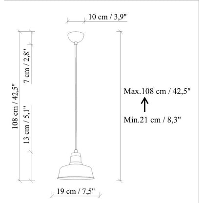 Φωτιστικό οροφής Vinci Megapap E27 μεταλλικό μονόφωτο χρώμα χάλκινο vintage Ø19x108εκ. - Hippiehome.gr