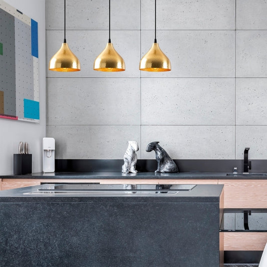 Φωτιστικό οροφής Fida Megapap E27 μεταλλικό τρίφωτο χρώμα χρυσό 68x18x114εκ. - Hippiehome.gr