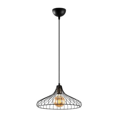 Φωτιστικό οροφής Adda Megapap E27 μεταλλικό μονόφωτο χρώμα μαύρο Ø36x120εκ. - Hippiehome.gr