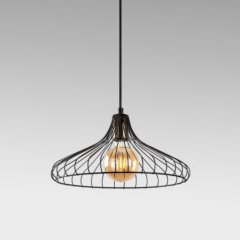 Φωτιστικό οροφής Adda Megapap E27 μεταλλικό μονόφωτο χρώμα μαύρο Ø36x120εκ. - Hippiehome.gr