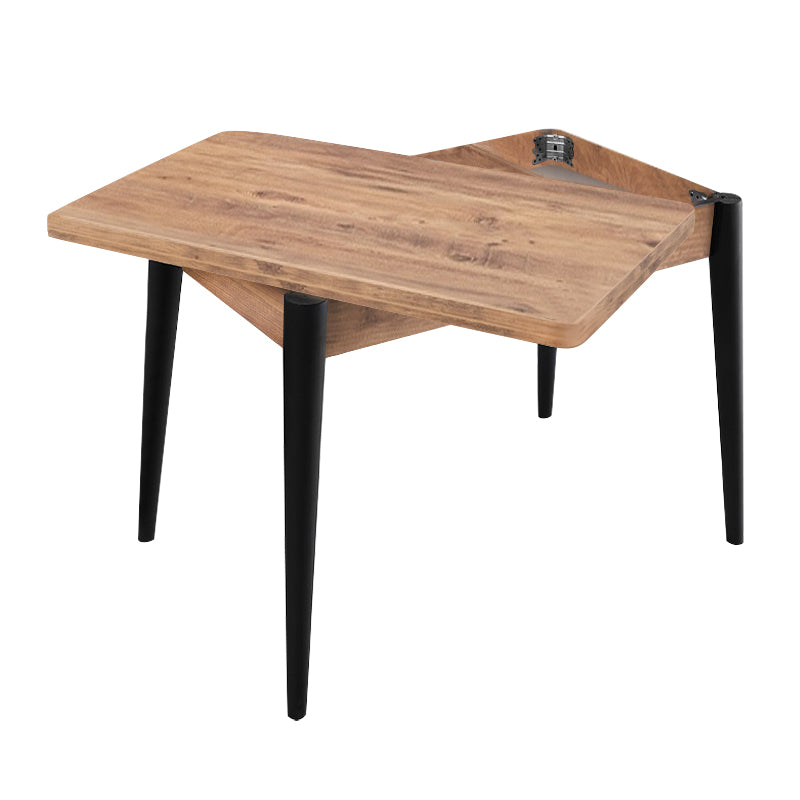 Τραπέζι Dolunay Megapap επεκτεινόμενο χρώμα atlantic pine - μαύρο 100x60(120x100)x79,5εκ. - Hippiehome.gr