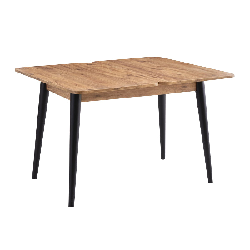 Τραπέζι Dolunay Megapap επεκτεινόμενο χρώμα atlantic pine - μαύρο 100x60(120x100)x79,5εκ. - Hippiehome.gr