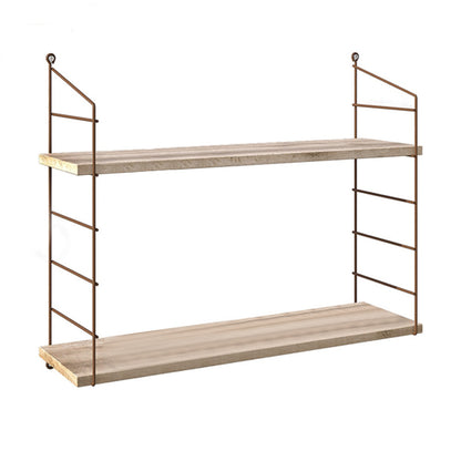 Ραφιέρα τοίχου Armoni Megapap χρώμα sacramento oak - καφέ μέταλλο 72x20x58εκ. - Hippiehome.gr