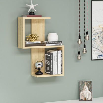 Ραφιέρα τοίχου Octa Megapap χρώμα sapphire oak 45x16,4x60εκ. - Hippiehome.gr