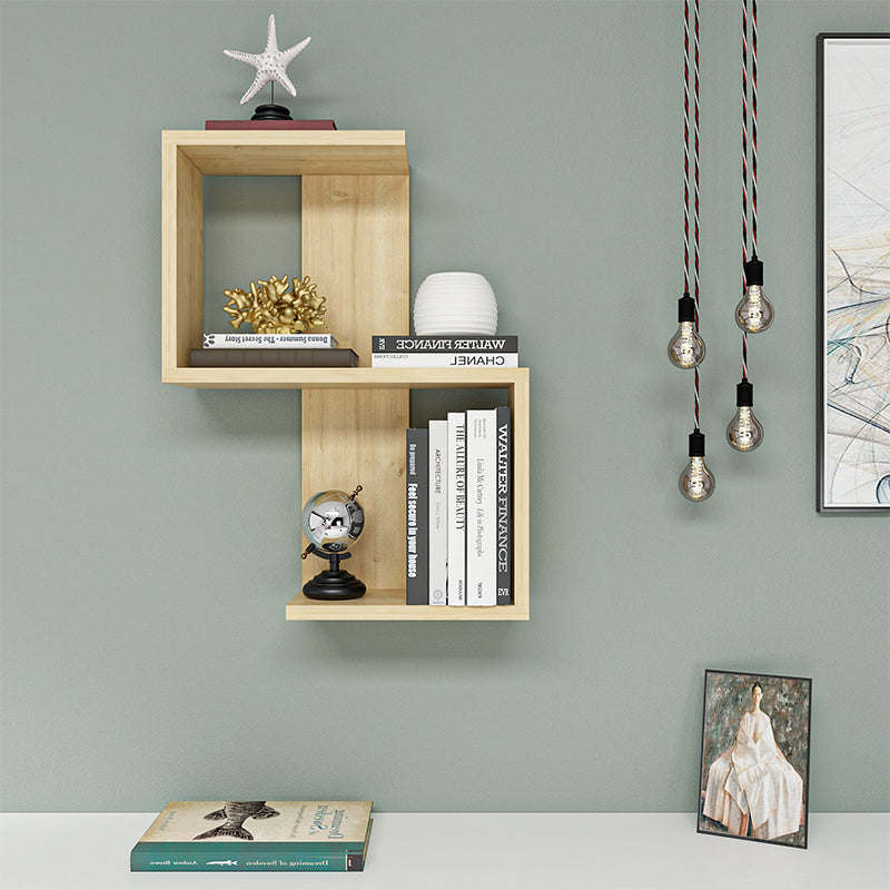 Ραφιέρα τοίχου Octa Megapap χρώμα sapphire oak 45x16,4x60εκ. - Hippiehome.gr
