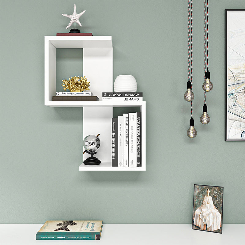 Ραφιέρα τοίχου Octa Megapap χρώμα λευκό 45x16,4x60εκ. - Hippiehome.gr
