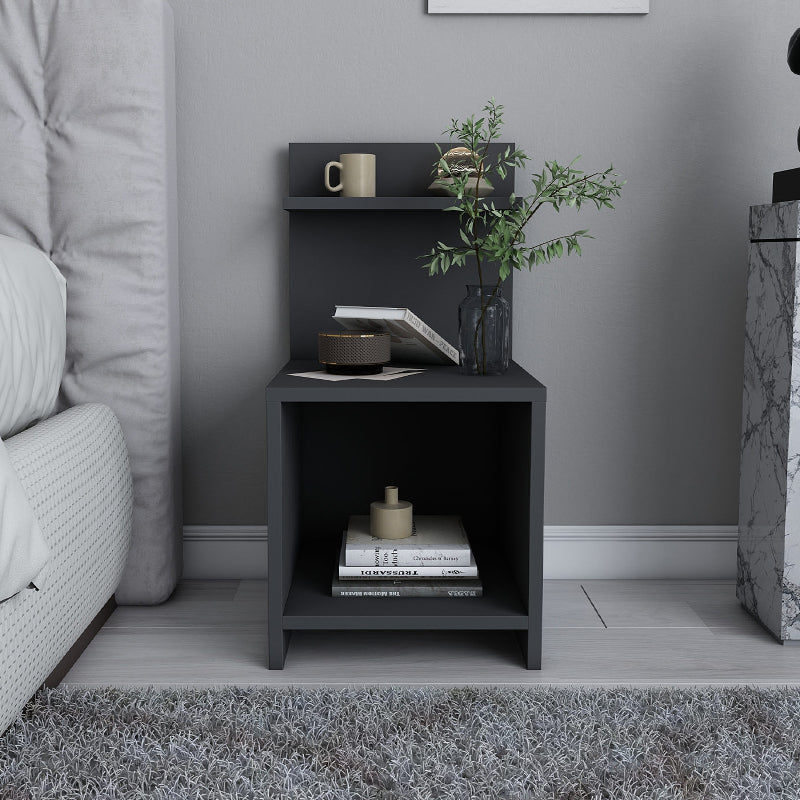 Κομοδίνο Ulman Megapap χρώμα ανθρακί 35x37x72εκ. - Hippiehome.gr