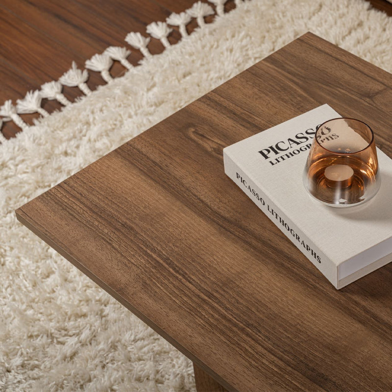 Τραπεζάκι σαλονιού Sabin Megapap χρώμα καρυδί 119x60x40εκ. - Hippiehome.gr