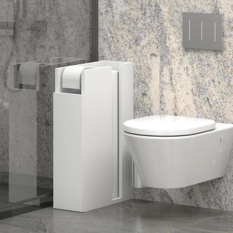 Ντουλάπι μπάνιου Paper Megapap χρώμα λευκό 17x42x66εκ. - Hippiehome.gr