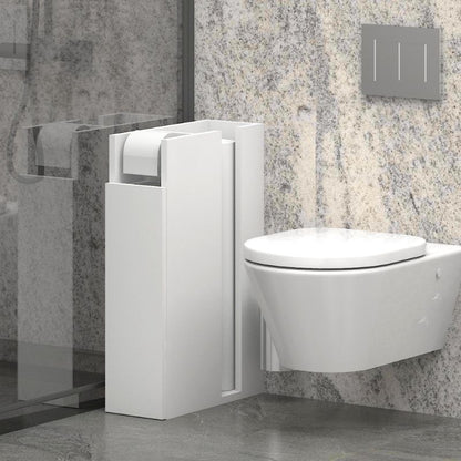 Ντουλάπι μπάνιου Paper Megapap χρώμα λευκό 17x42x66εκ. - Hippiehome.gr