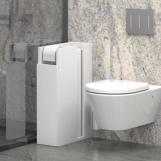 Ντουλάπι μπάνιου Paper Megapap χρώμα λευκό 17x42x66εκ. - Hippiehome.gr