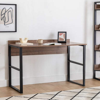 Γραφείο εργασίας Rana Megapap χρώμα καρυδί - μαύρο 120x60x78,8εκ. - Hippiehome.gr