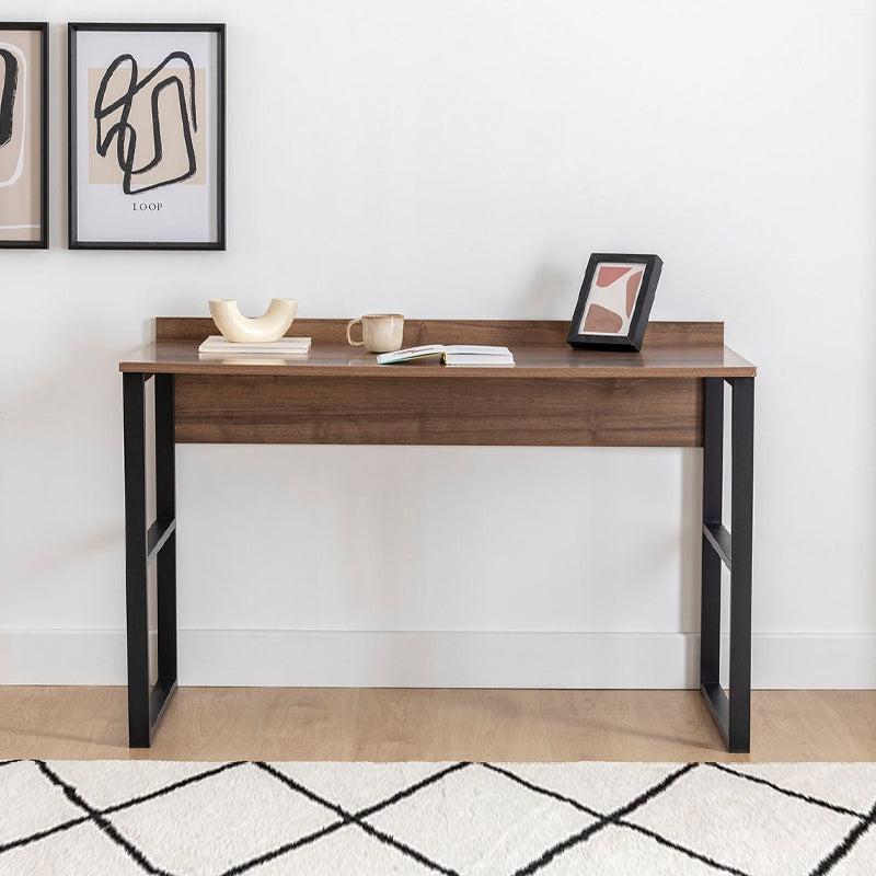 Γραφείο εργασίας Rana Megapap χρώμα καρυδί - μαύρο 120x60x78,8εκ. - Hippiehome.gr