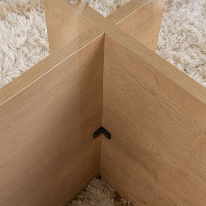 Τραπεζάκι σαλονιού Vetrino Megapap γυάλινο χρώμα honey oak 105x65x40εκ. - Hippiehome.gr