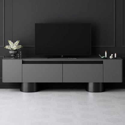 Έπιπλο τηλεόρασης Haven Megapap χρώμα ανθρακί 180x30x50εκ. - Hippiehome.gr
