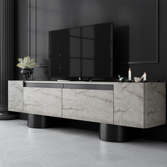 Έπιπλο τηλεόρασης Haven Megapap χρώμα travertine 180x30x50εκ. - Hippiehome.gr