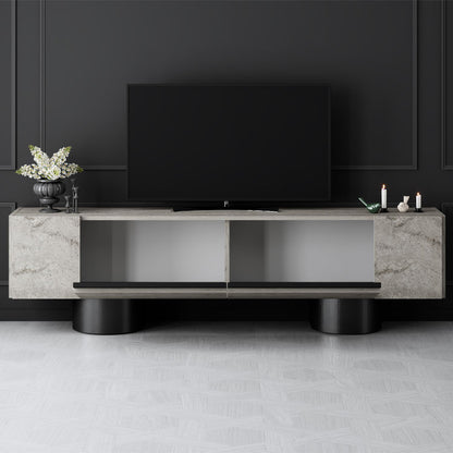 Έπιπλο τηλεόρασης Haven Megapap χρώμα travertine 180x30x50εκ. - Hippiehome.gr