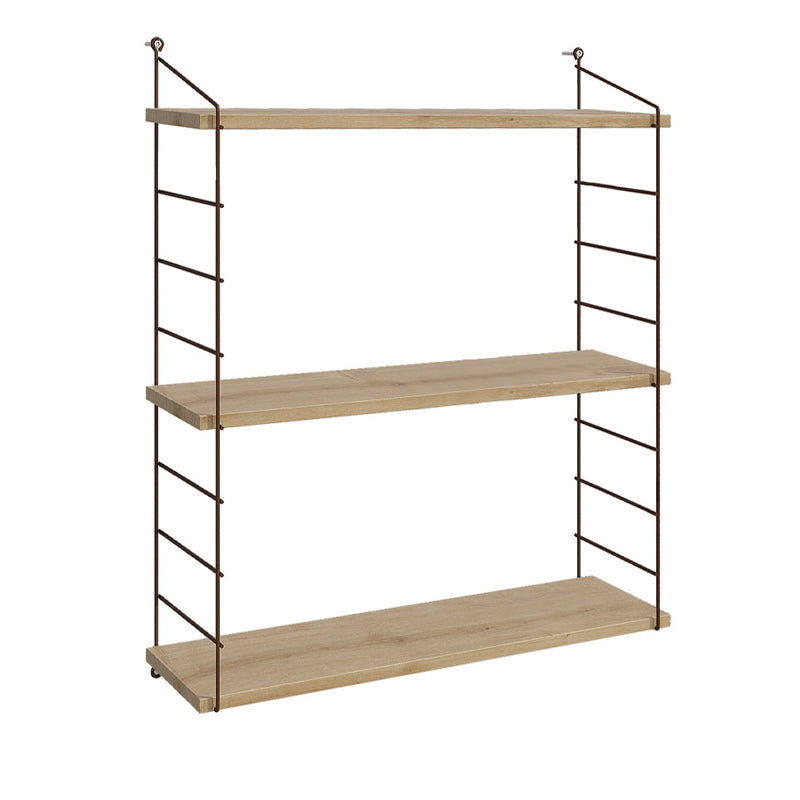 Ραφιέρα τοίχου Armoni Megapap χρώμα sapphire oak - καφέ μέταλλο 72x20x85εκ. - Hippiehome.gr