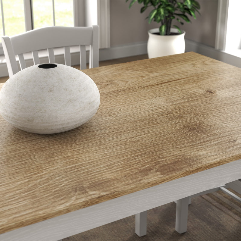 Τραπέζι Fira Megapap χρώμα λευκό - φυσικό οξιάς 180x90x78εκ. - Hippiehome.gr