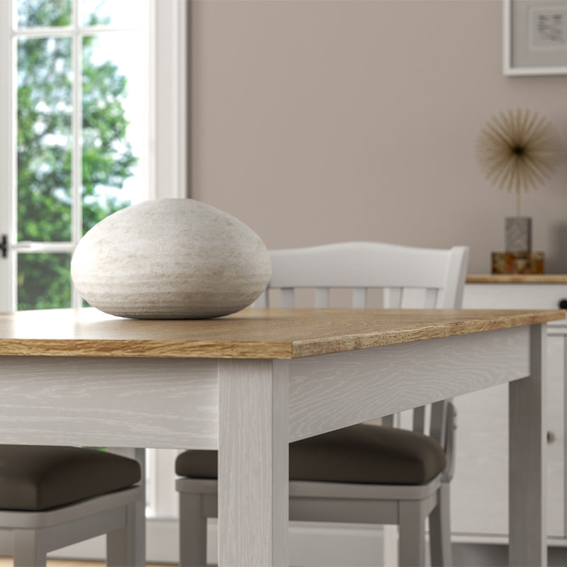 Τραπέζι Fira Megapap χρώμα λευκό - φυσικό οξιάς 180x90x78εκ. - Hippiehome.gr