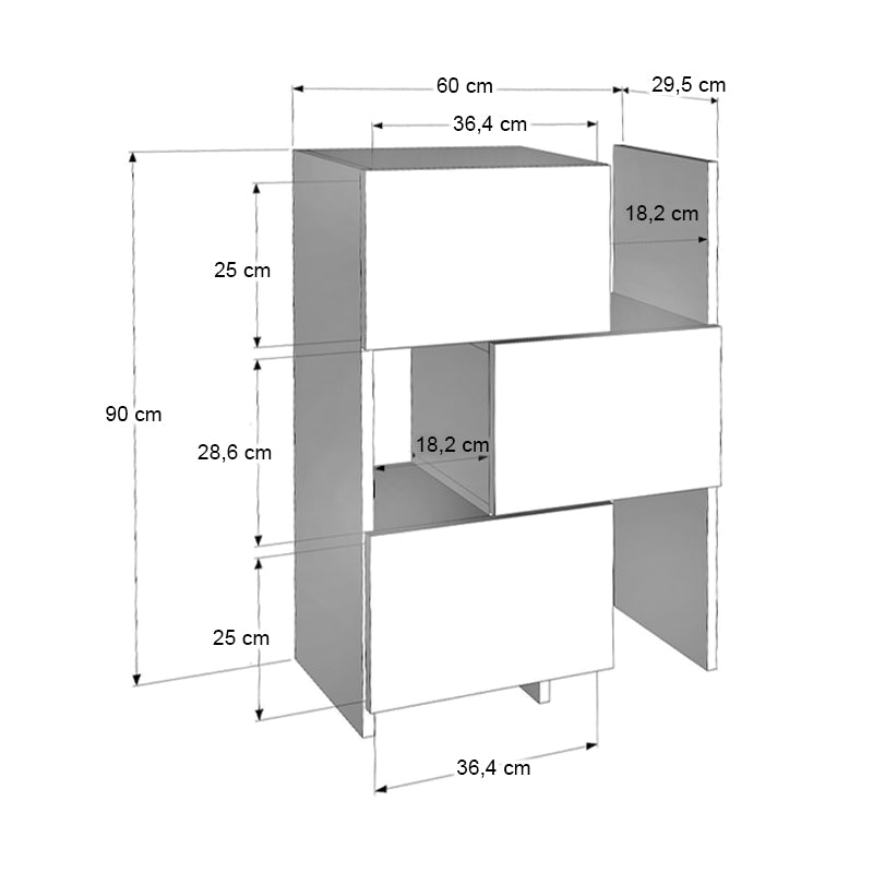 Ντουλάπι κουζίνας - μπάνιου Anna Megapap χρώμα λευκό 65x31,5x89,8εκ. - Hippiehome.gr