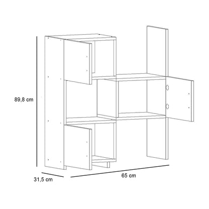 Ντουλάπι κουζίνας - μπάνιου Anna Megapap χρώμα λευκό 65x31,5x89,8εκ. - Hippiehome.gr