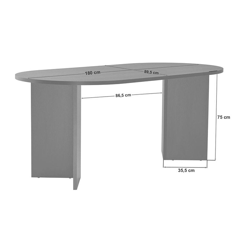 Τραπέζι Sablin Megapap χρώμα καρυδί 180x89,5x75εκ. - Hippiehome.gr