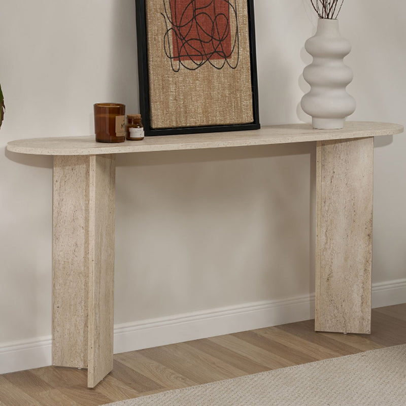 Κονσόλα Sira Megapap χρώμα travertine 150x35x75εκ. - Hippiehome.gr