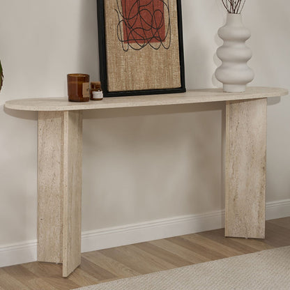 Κονσόλα Sira Megapap χρώμα travertine 150x35x75εκ. - Hippiehome.gr
