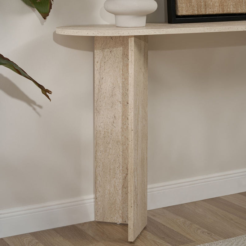 Κονσόλα Sira Megapap χρώμα travertine 150x35x75εκ. - Hippiehome.gr