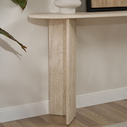 Κονσόλα Sira Megapap χρώμα travertine 150x35x75εκ. - Hippiehome.gr