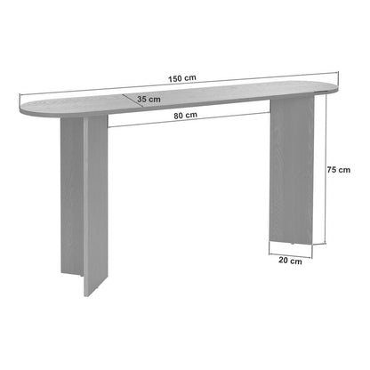 Κονσόλα Sira Megapap χρώμα καρυδί 150x35x75εκ. - Hippiehome.gr