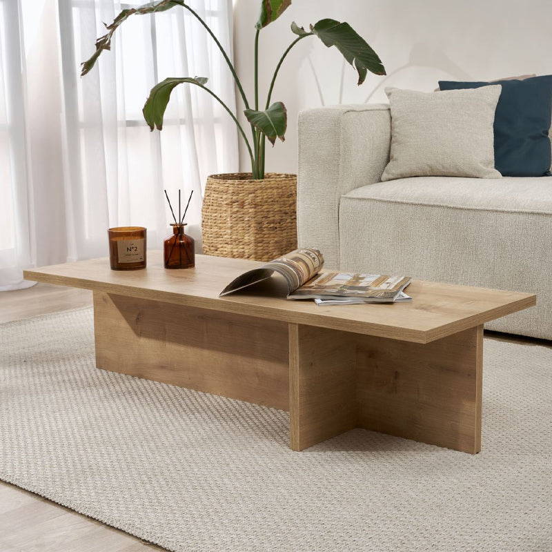 Τραπεζάκι σαλονιού Harbor Megapap χρώμα sapphire oak 120x45x30εκ. - Hippiehome.gr