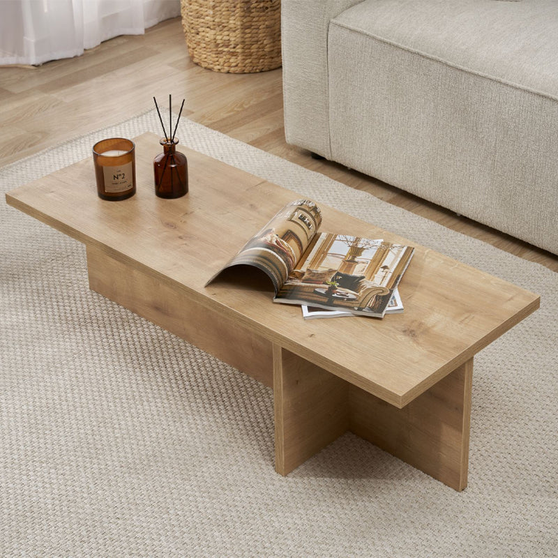 Τραπεζάκι σαλονιού Harbor Megapap χρώμα sapphire oak 120x45x30εκ. - Hippiehome.gr