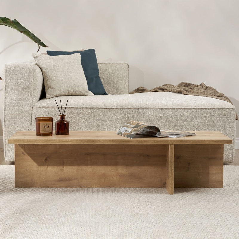 Τραπεζάκι σαλονιού Harbor Megapap χρώμα sapphire oak 120x45x30εκ. - Hippiehome.gr