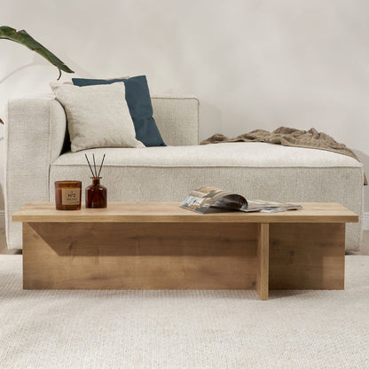 Τραπεζάκι σαλονιού Harbor Megapap χρώμα sapphire oak 120x45x30εκ. - Hippiehome.gr