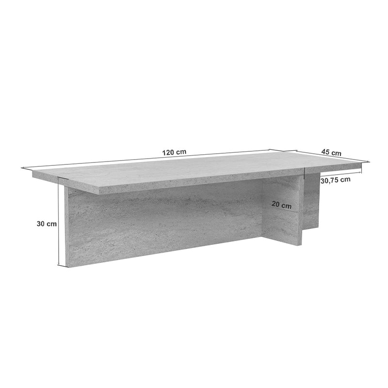 Τραπεζάκι σαλονιού Harbor Megapap χρώμα sapphire oak 120x45x30εκ. - Hippiehome.gr