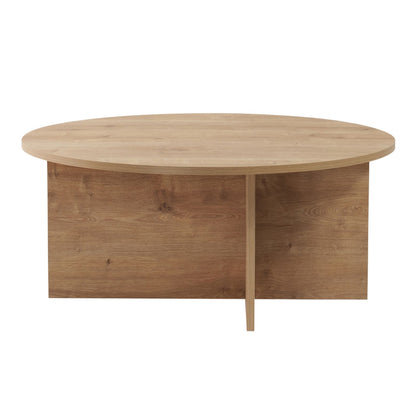 Τραπεζάκι σαλονιού Soleil Megapap χρώμα sapphire oak Ø90x40εκ. - Hippiehome.gr