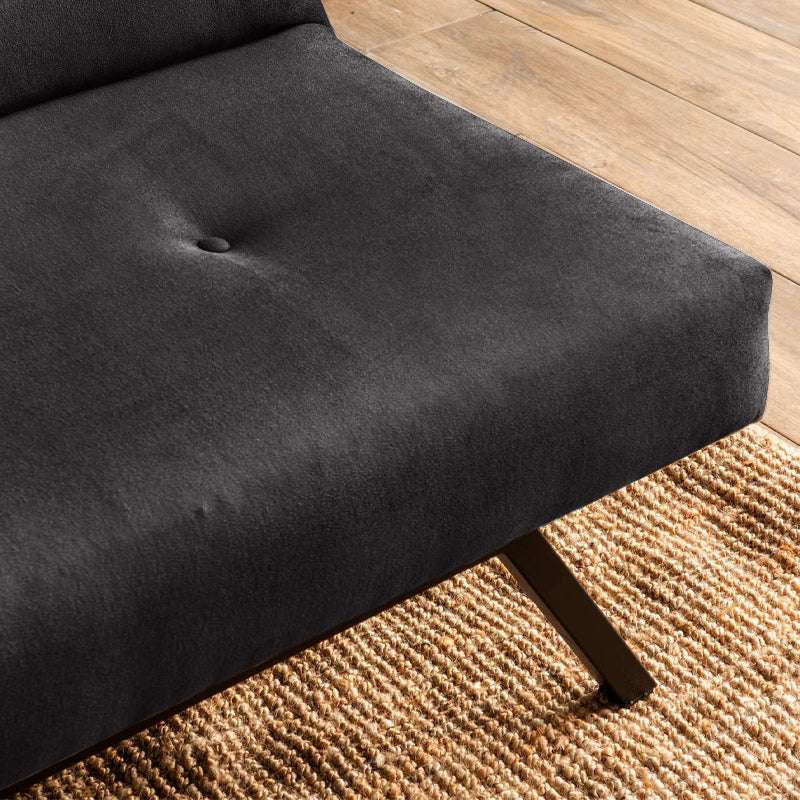 Καναπές - κρεβάτι Zola Megapap τριθέσιος υφασμάτινος χρώμα μαύρο 180x64x78εκ. - Hippiehome.gr