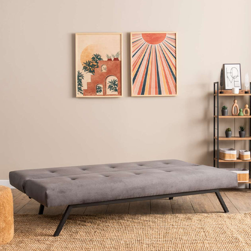 Καναπές - κρεβάτι Zola Megapap τριθέσιος υφασμάτινος χρώμα γκρι 180x64x78εκ. - Hippiehome.gr