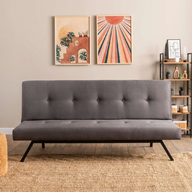 Καναπές - κρεβάτι Zola Megapap τριθέσιος υφασμάτινος χρώμα γκρι 180x64x78εκ. - Hippiehome.gr