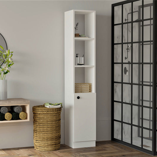 Ντουλάπι κουζίνας - μπάνιου Trend Megapap χρώμα λευκό 30x29,6x170εκ. - Hippiehome.gr