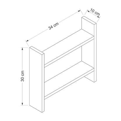 Ραφιέρα κουζίνας Denver Megapap χρώμα ανθρακί 34x10x30εκ. - Hippiehome.gr