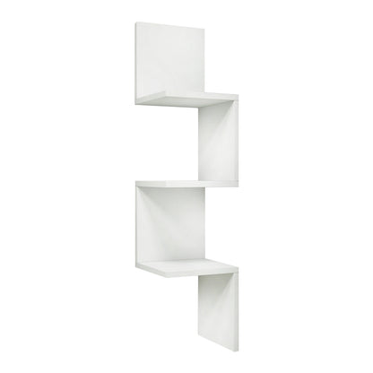 Ραφιέρα τοίχου Zikzak Megapap χρώμα λευκό 25x25x105,4εκ. - Hippiehome.gr