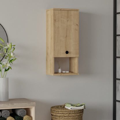 Ντουλάπι μπάνιου επιτοίχιο Mis Megapap χρώμα sapphire oak 30x21,8x71εκ. - Hippiehome.gr