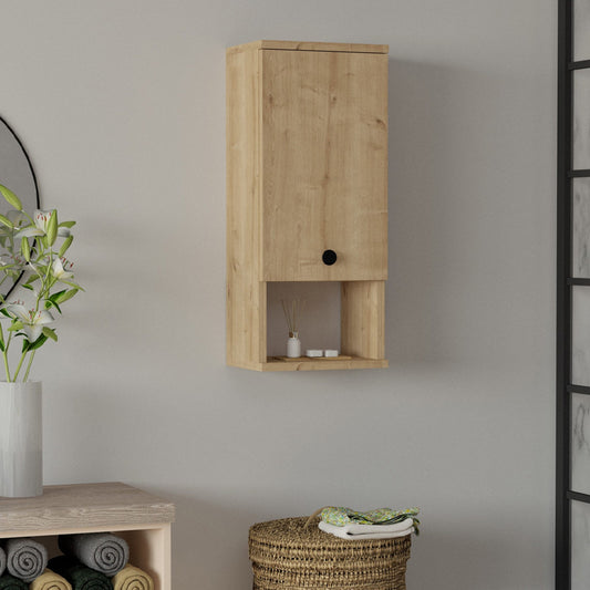 Ντουλάπι μπάνιου επιτοίχιο Mis Megapap χρώμα sapphire oak 30x21,8x71εκ. - Hippiehome.gr