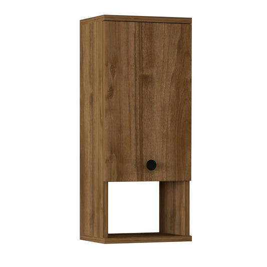 Ντουλάπι μπάνιου επιτοίχιο Mis Megapap χρώμα καρυδί 30x21,8x71εκ. - Hippiehome.gr