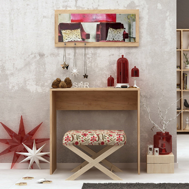 Κονσόλα με καθρέπτη Cosenza Megapap χρώμα oak 80x30x82εκ. - Hippiehome.gr
