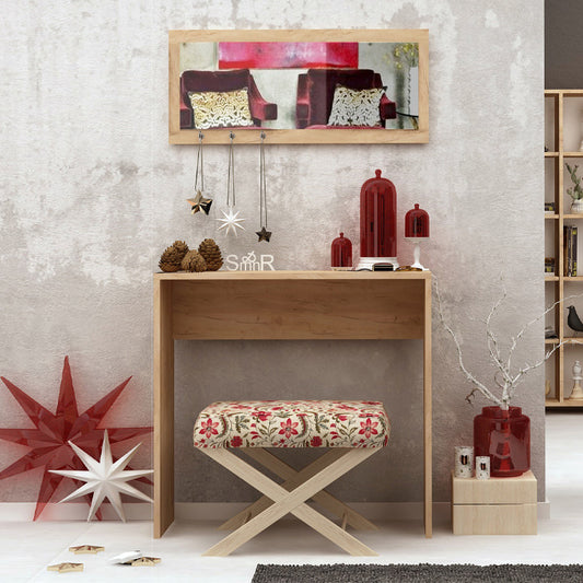 Κονσόλα με καθρέπτη Cosenza Megapap χρώμα oak 80x30x82εκ. - Hippiehome.gr