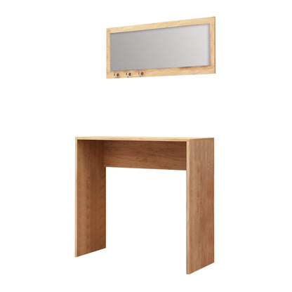 Κονσόλα με καθρέπτη Cosenza Megapap χρώμα oak 80x30x82εκ. - Hippiehome.gr